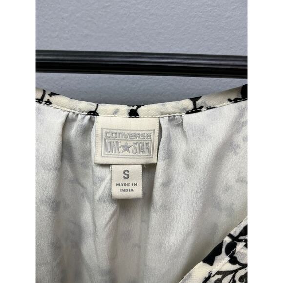 CONVERSE Dress Womens small floral dress cap sleeves ruffles feminine Skater - Picture 3 of 7